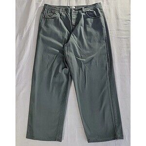 Parish Nation Jeans Mens‎ 44 41x31 Green Button Fly High Rise Hip Hop Distressed